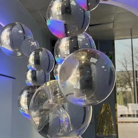 Bubble Cascade Acrylic Sculpture (Balloon)