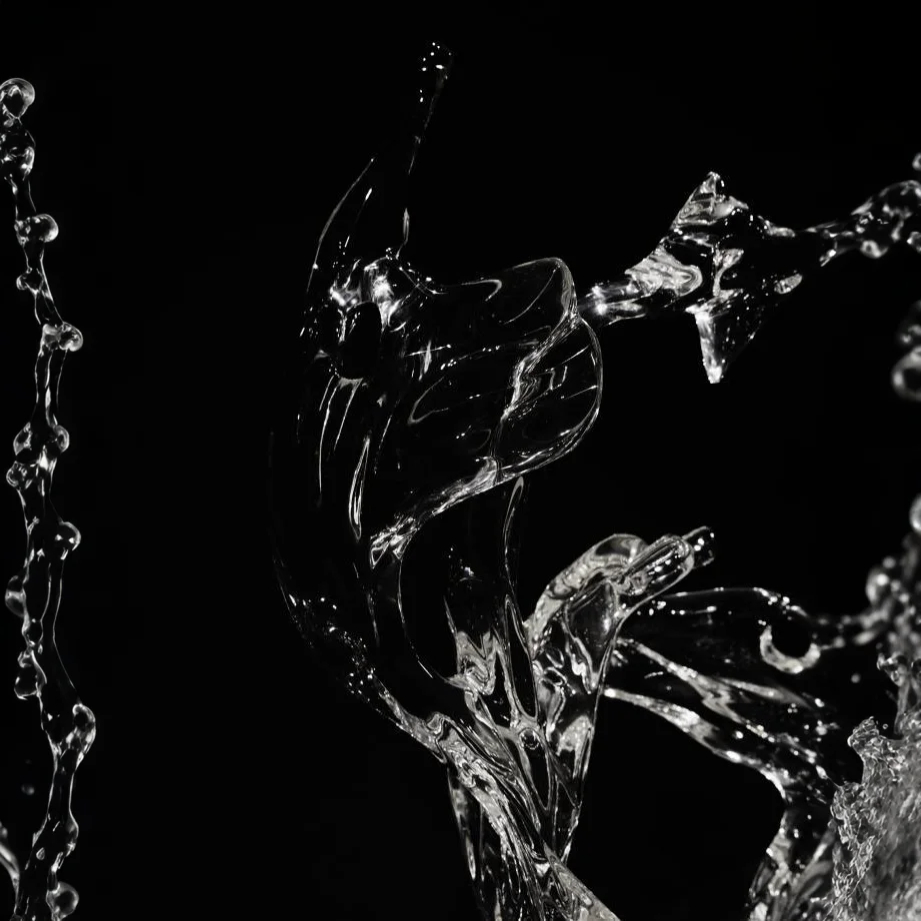 Aqua Splash Acrylic Sculpture (Wave)