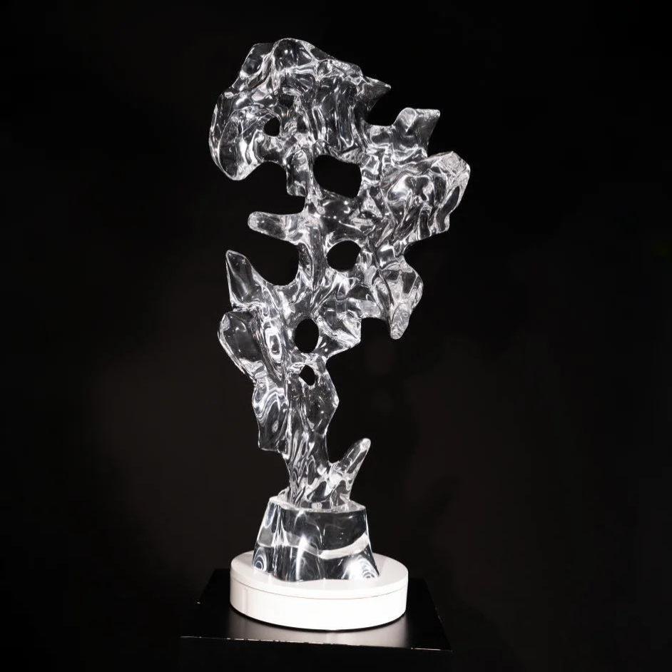 Ethereal Rock Acrylic Sculpture (Taihu Stone)