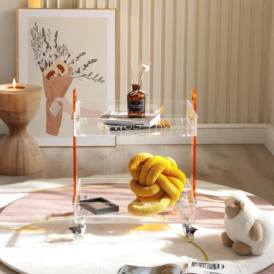 AquaAura Acrylic Tea Cart