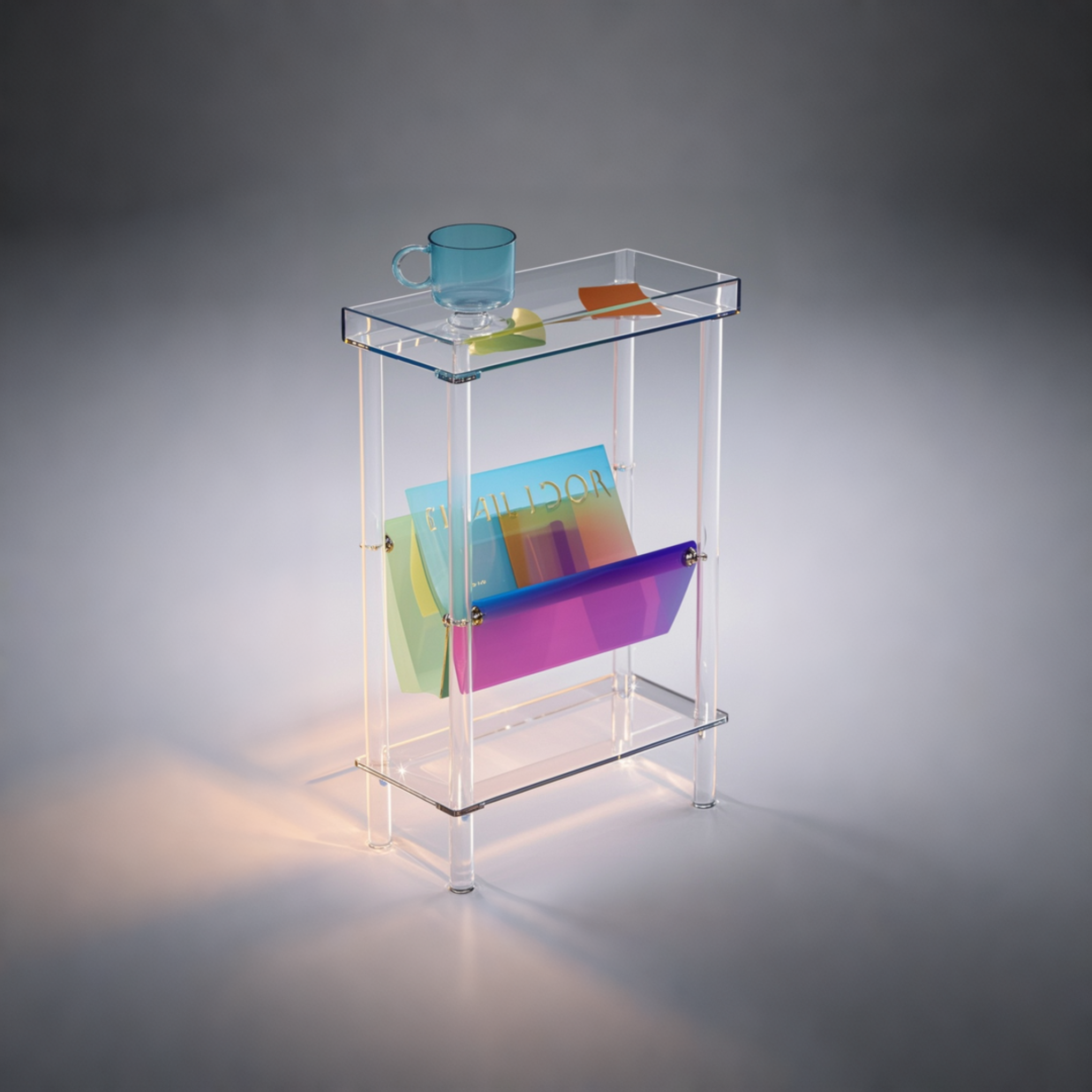 AURAPOCKET Acrylic Magazine Table Collection