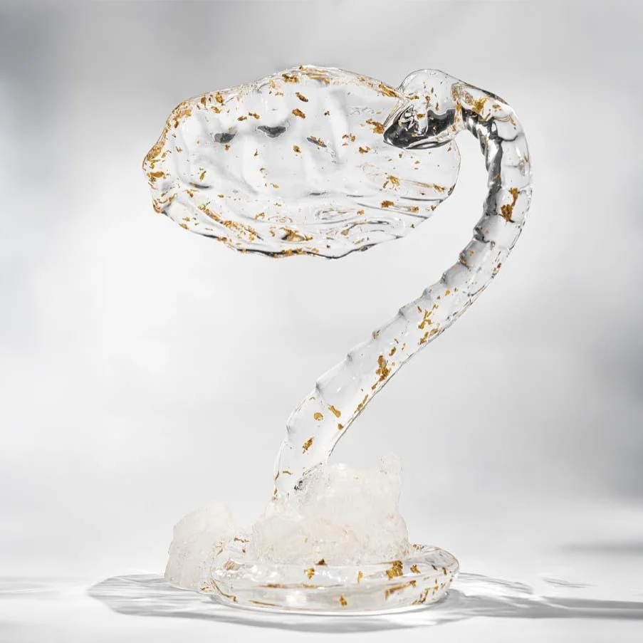 Serpentine Currents Gilding the Cosmic Flow Side Table