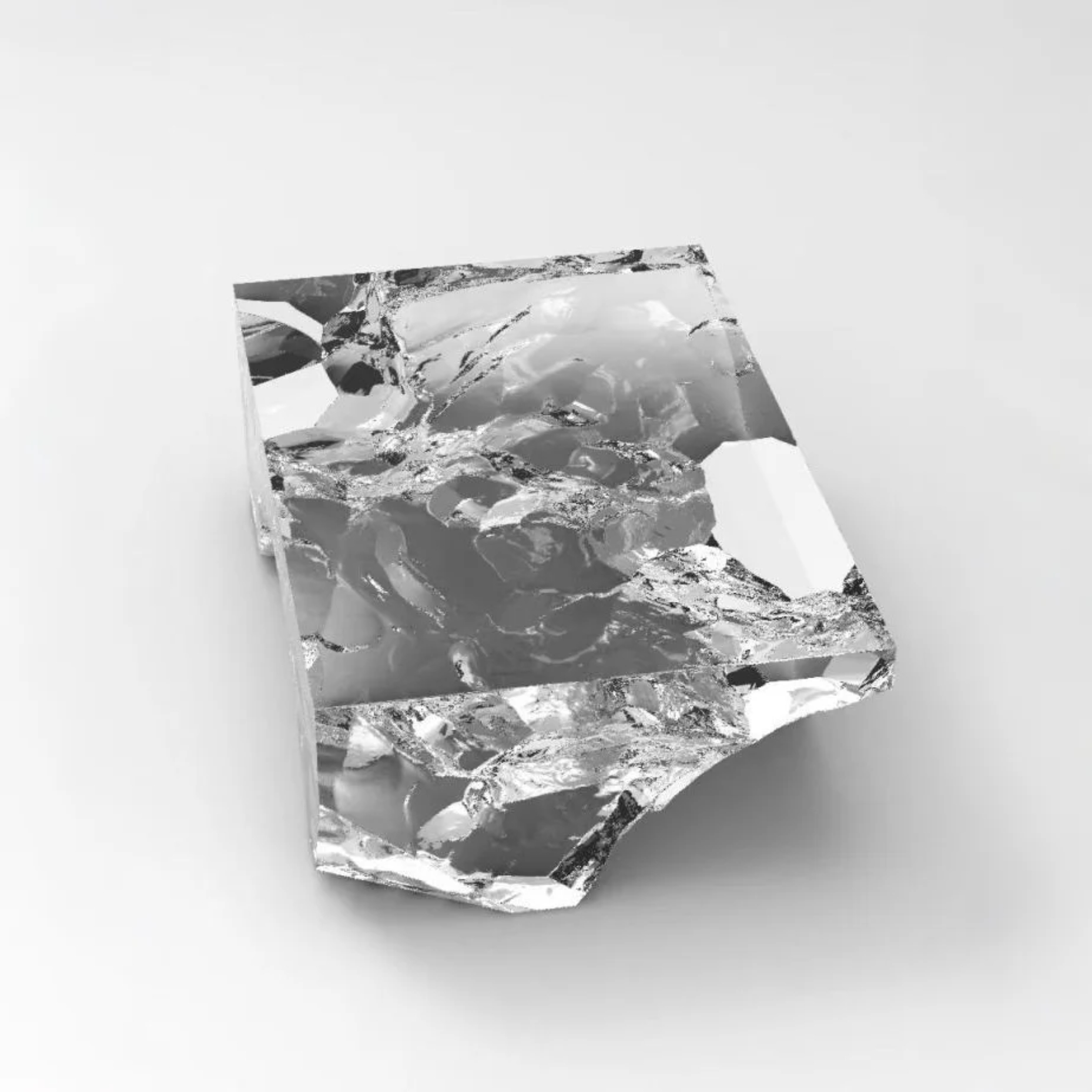 Ice Crystal Shatter Acrylic Coffee Table