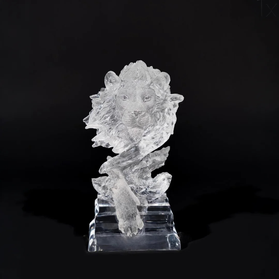 King's Fury Acrylic Sculpture (Lion)