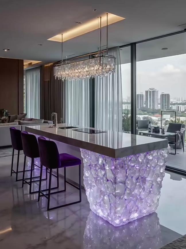 Luminous Core Island Table