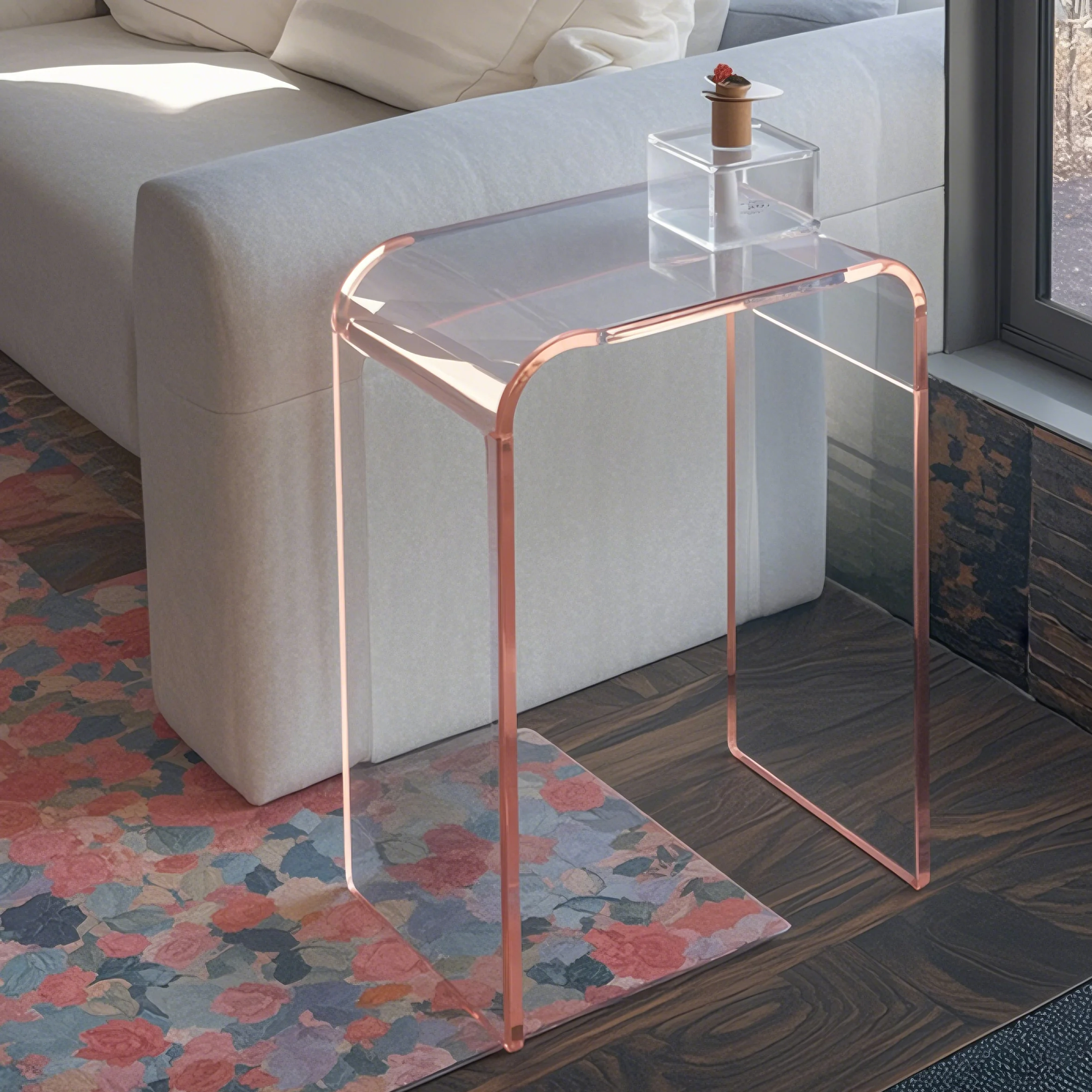 CURVIGLOW Acrylic C-Shaped Table Collection
