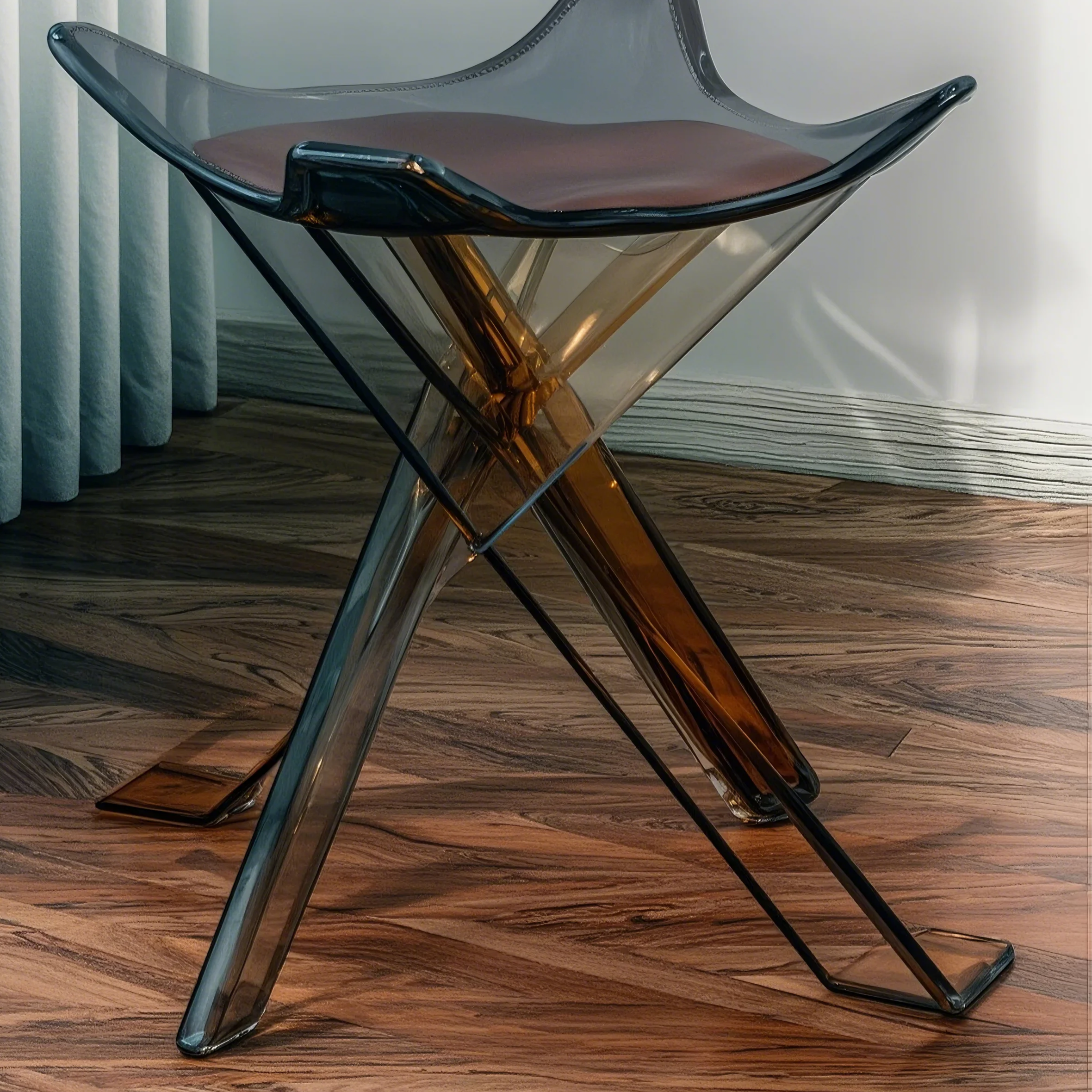 LUCENT SADDLE Acrylic Art Stool