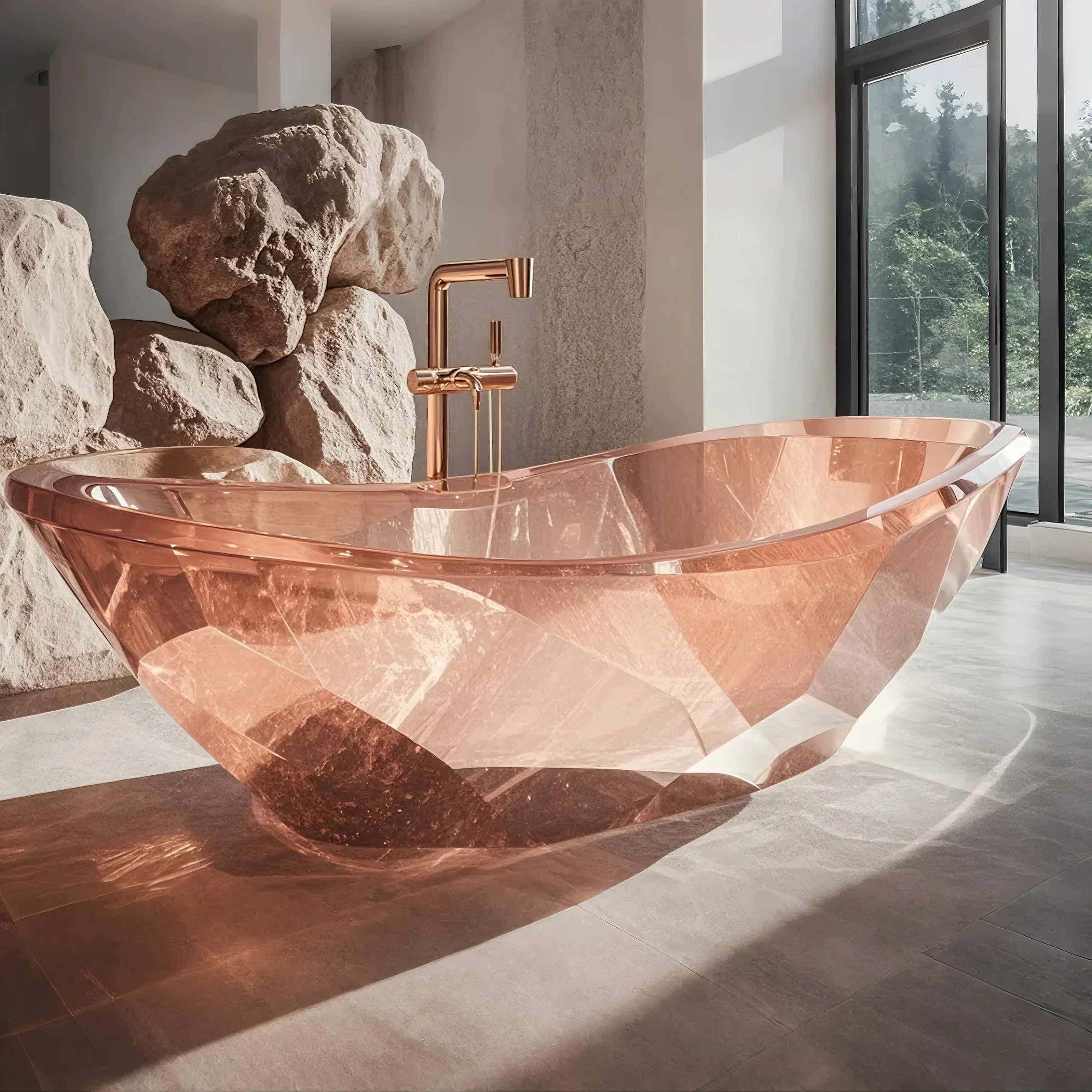 DIAMORO Acrylic Diamond Bathtub Collection