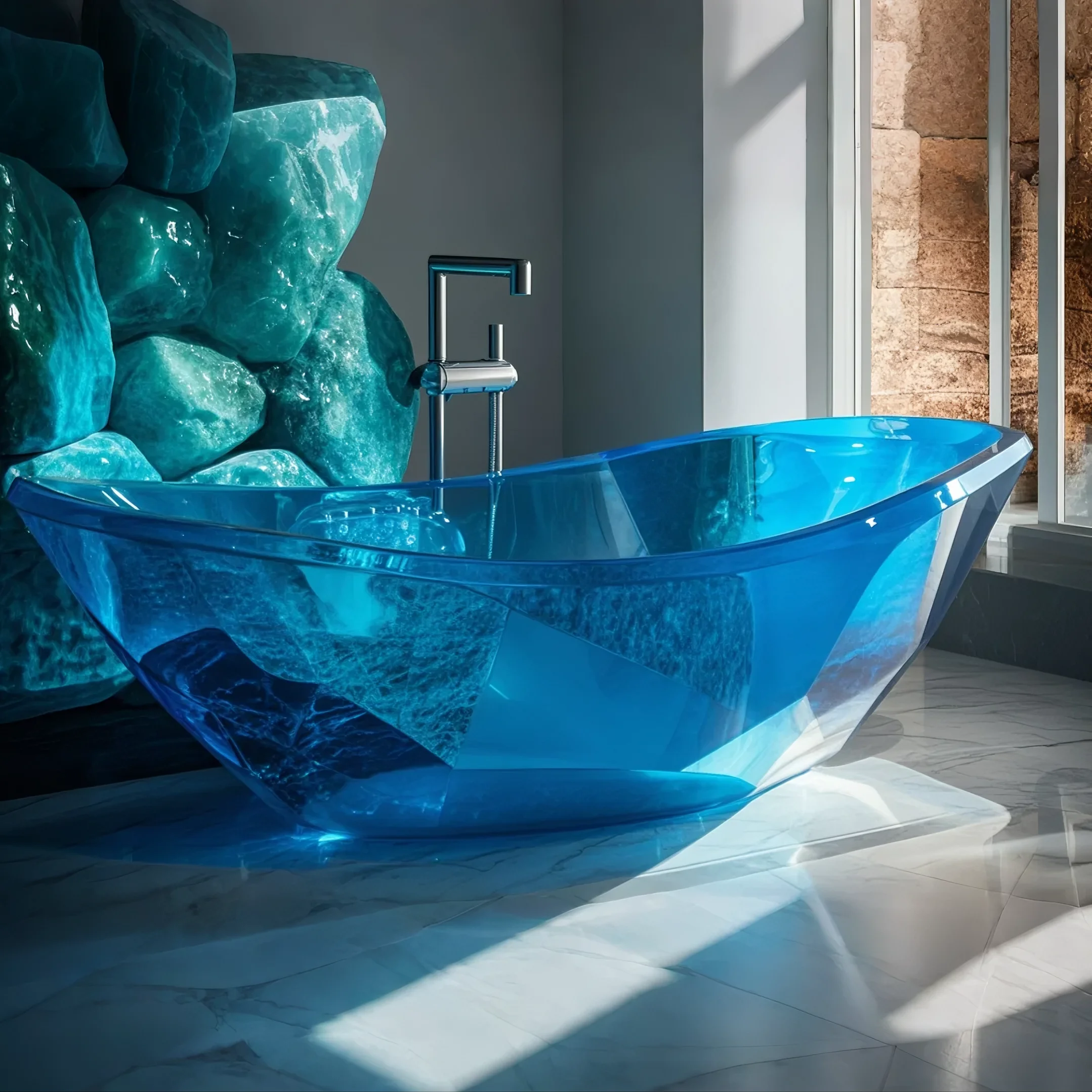 DIAMORO Acrylic Diamond Bathtub Collection
