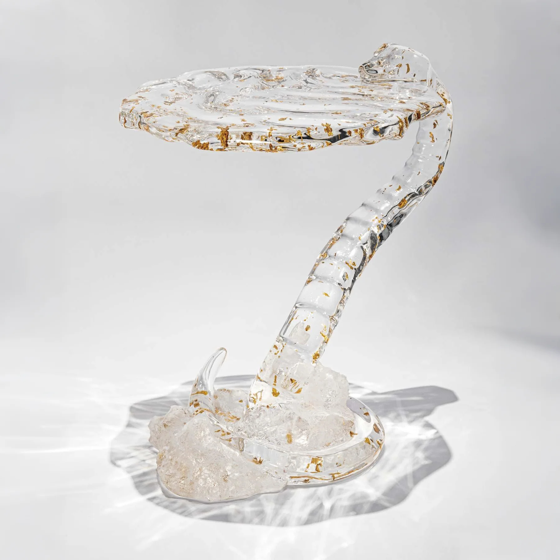 Serpentine Currents Gilding the Cosmic Flow Side Table