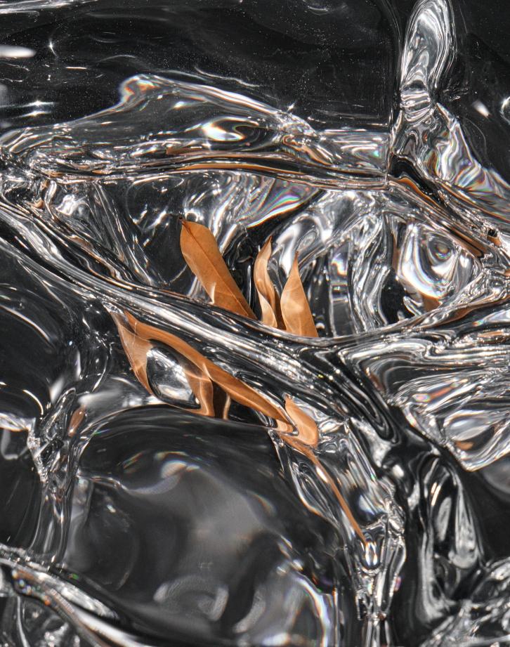 Luminous Mirage · Sculptural Acrylic Art Stool Inspired by Liquid Light