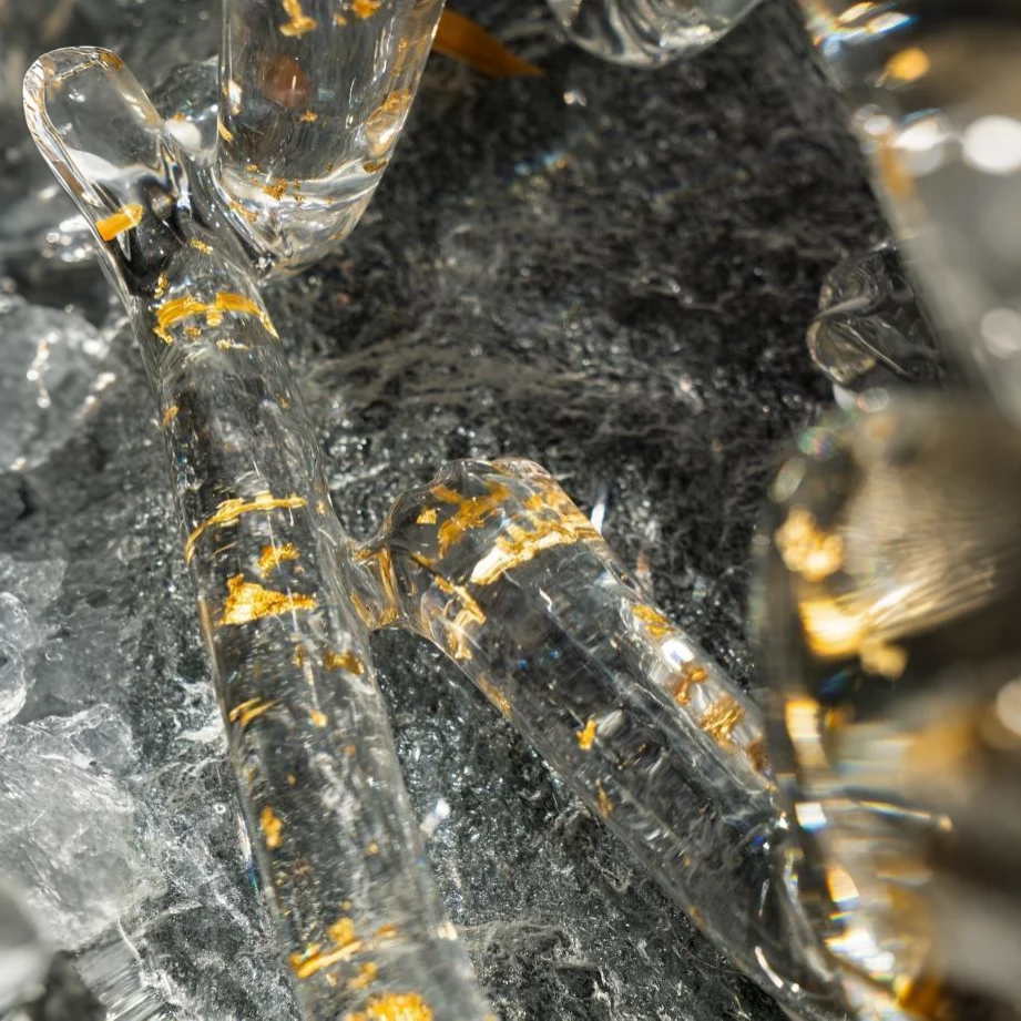 Golden Huntress Acrylic Sculpture (Leopard)