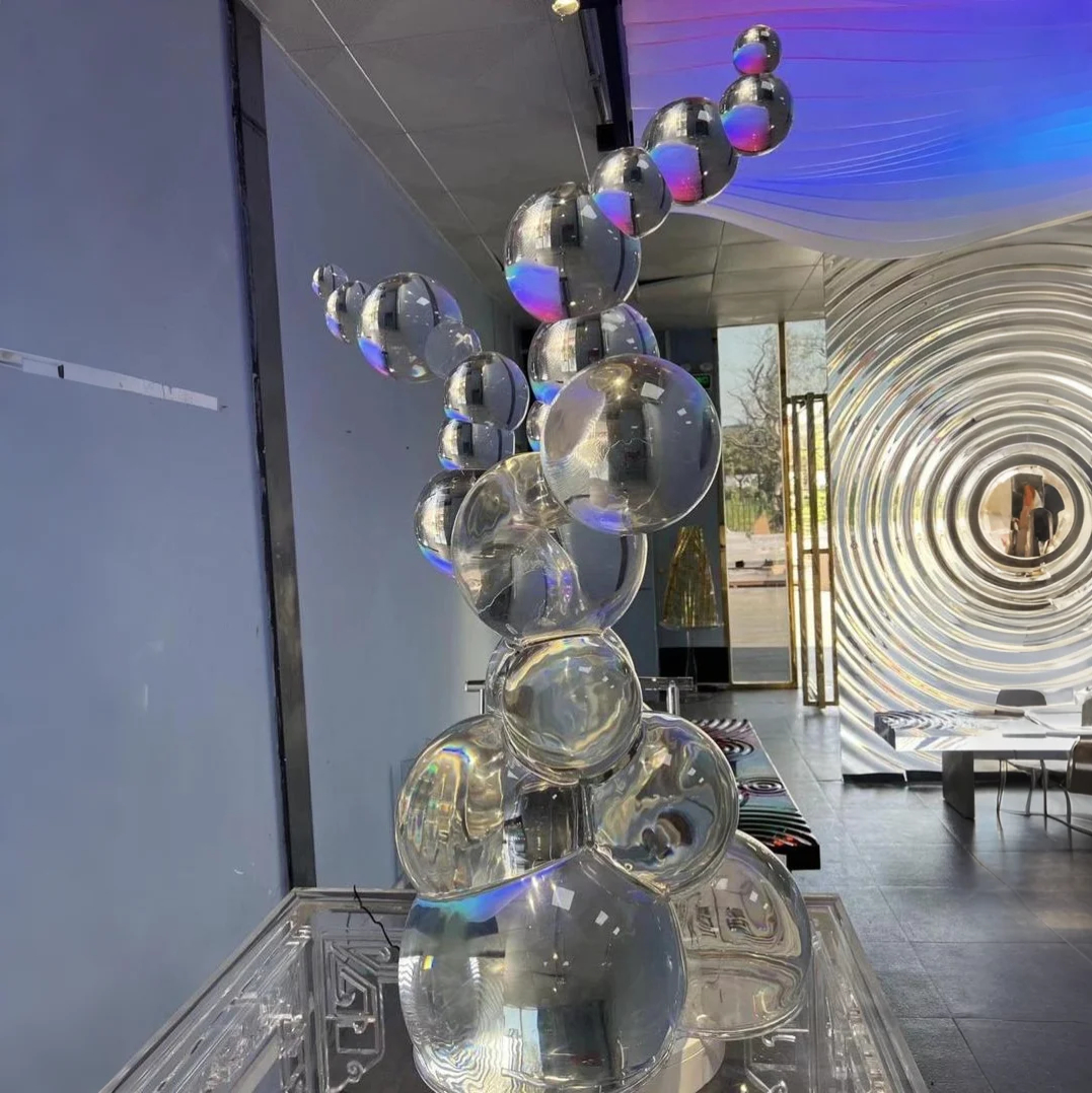 Bubble Cascade Acrylic Sculpture (Balloon)