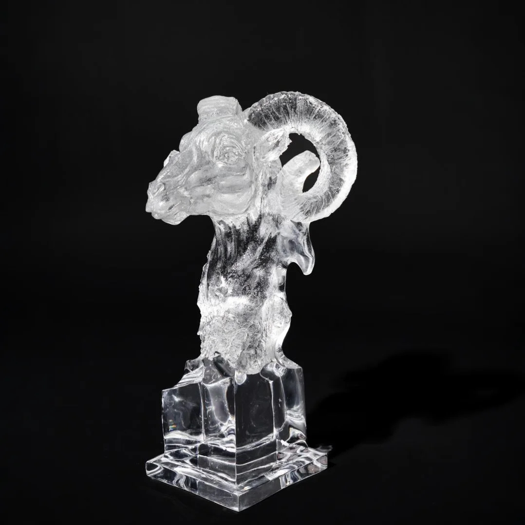 Eternal Horn Acrylic Sculpture (Sheep)