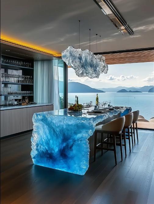 Blue Ice Glacier Island