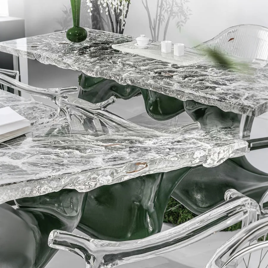 Emerald Cascade Tea Desk