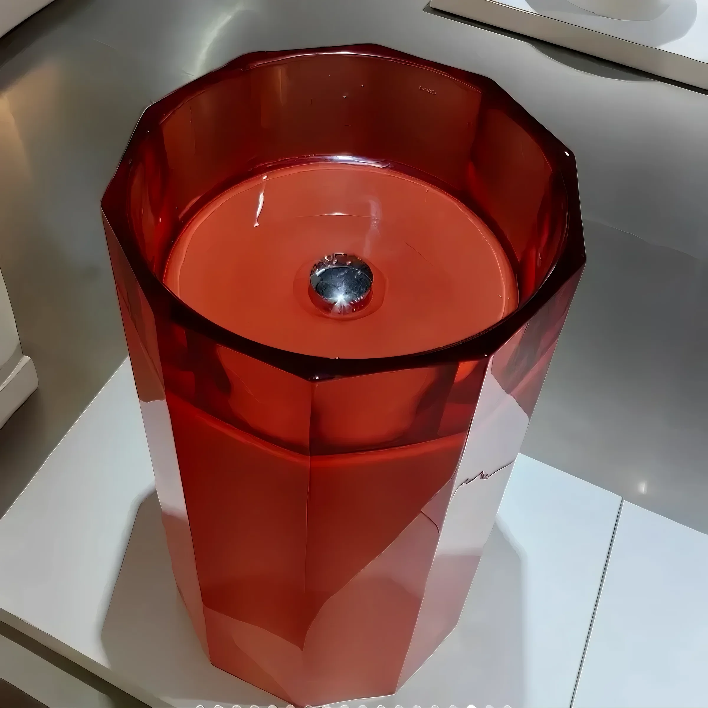 GEMTOWER Faceted Acrylic Pedestal Sink Series
