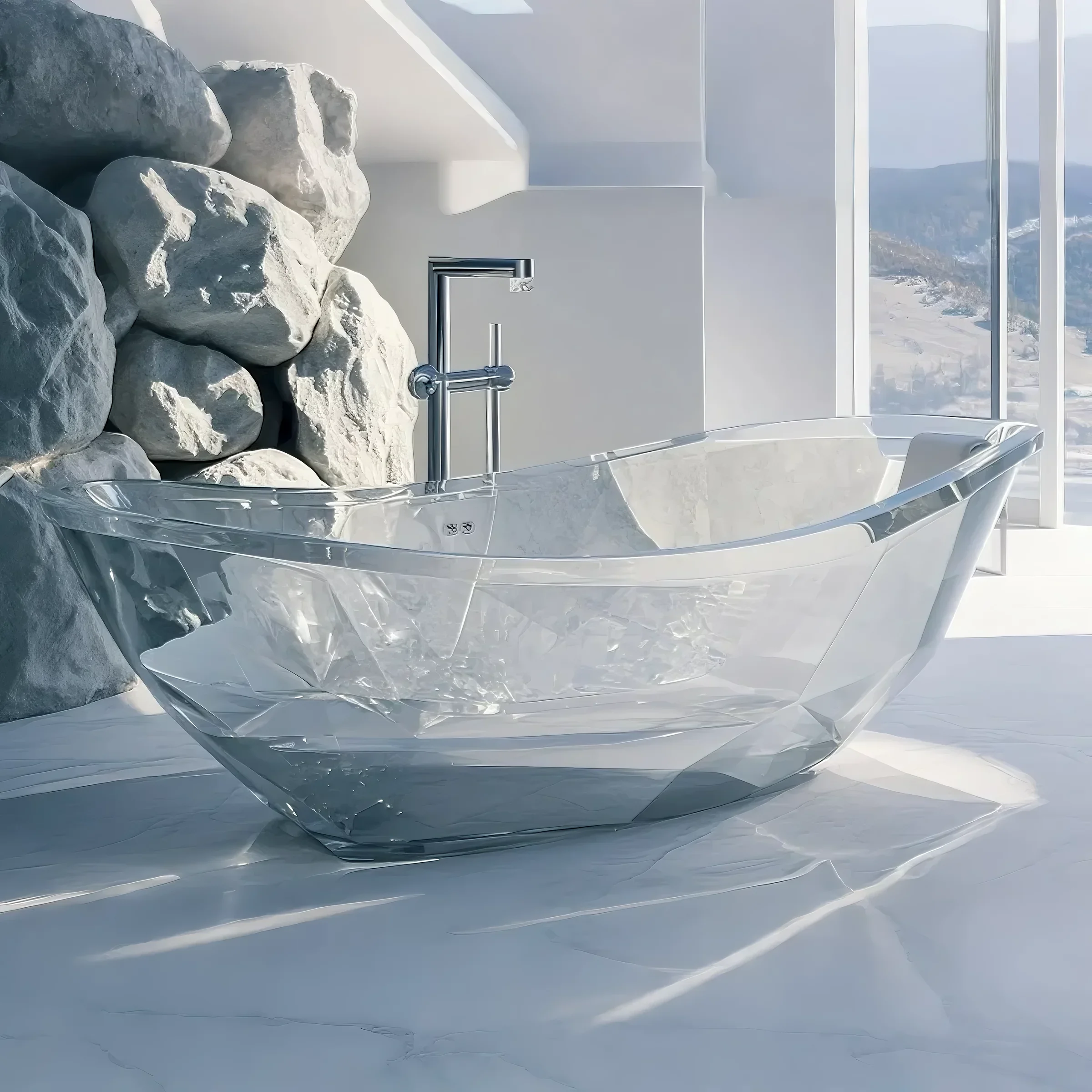 DIAMORO Acrylic Diamond Bathtub Collection