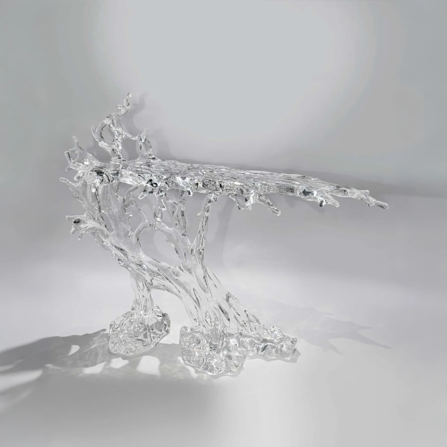 Ethereal Sea and Wandering Clouds Transparent Table