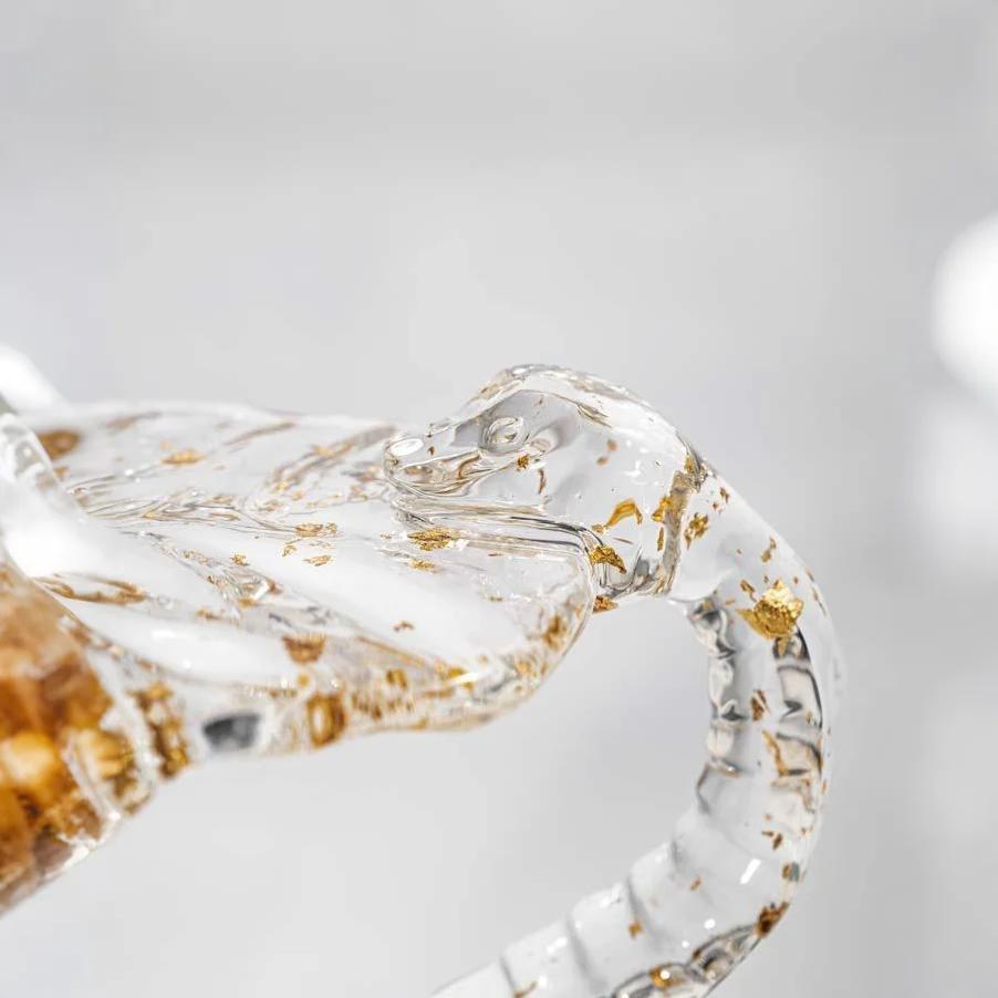 Serpentine Currents Gilding the Cosmic Flow Side Table