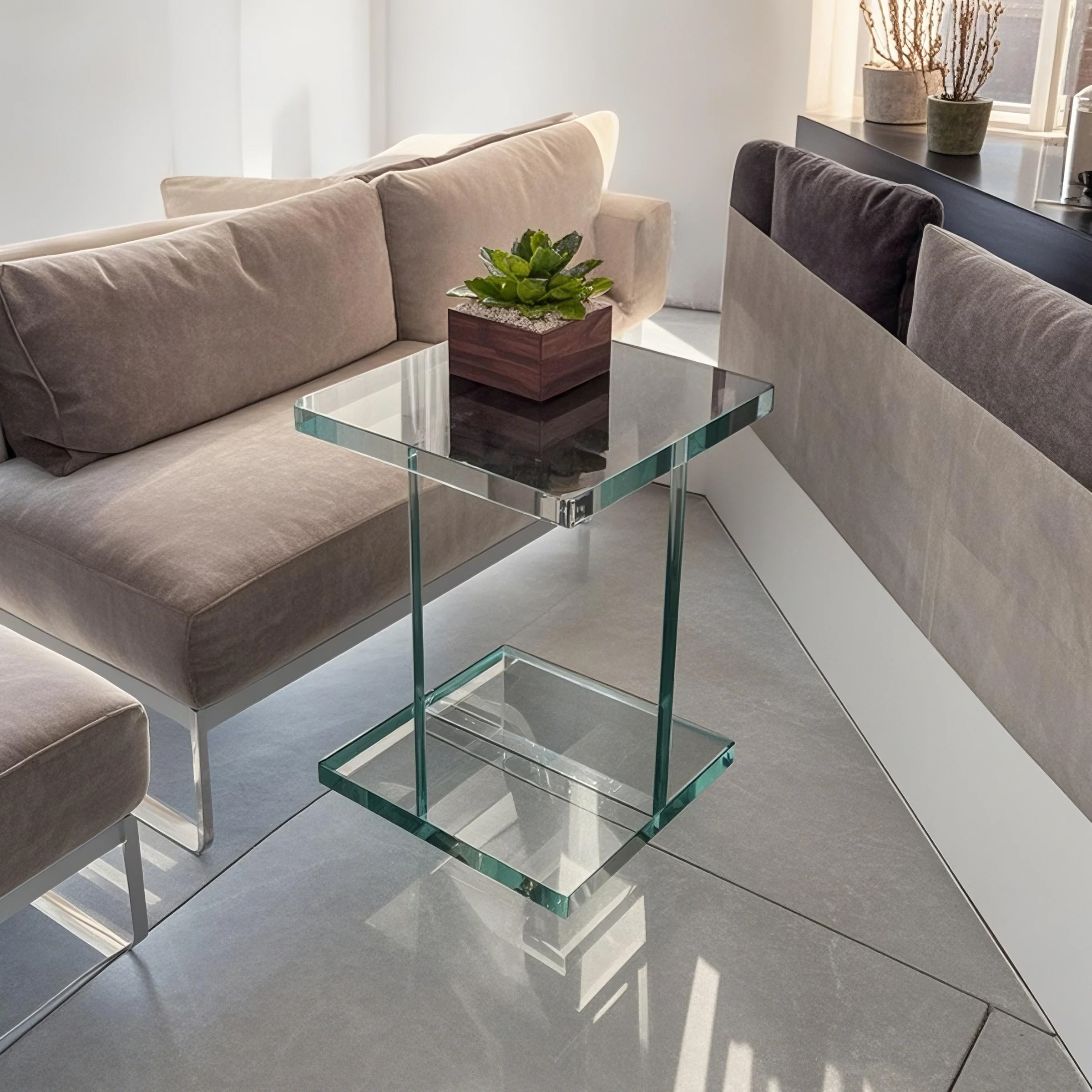 LUXCUBE Acrylic Minimal Side Table Collection