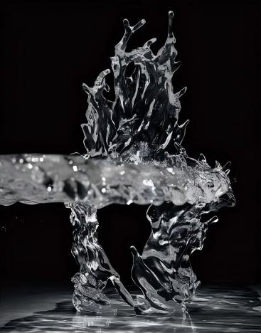 Serene waves cradle the endless deep