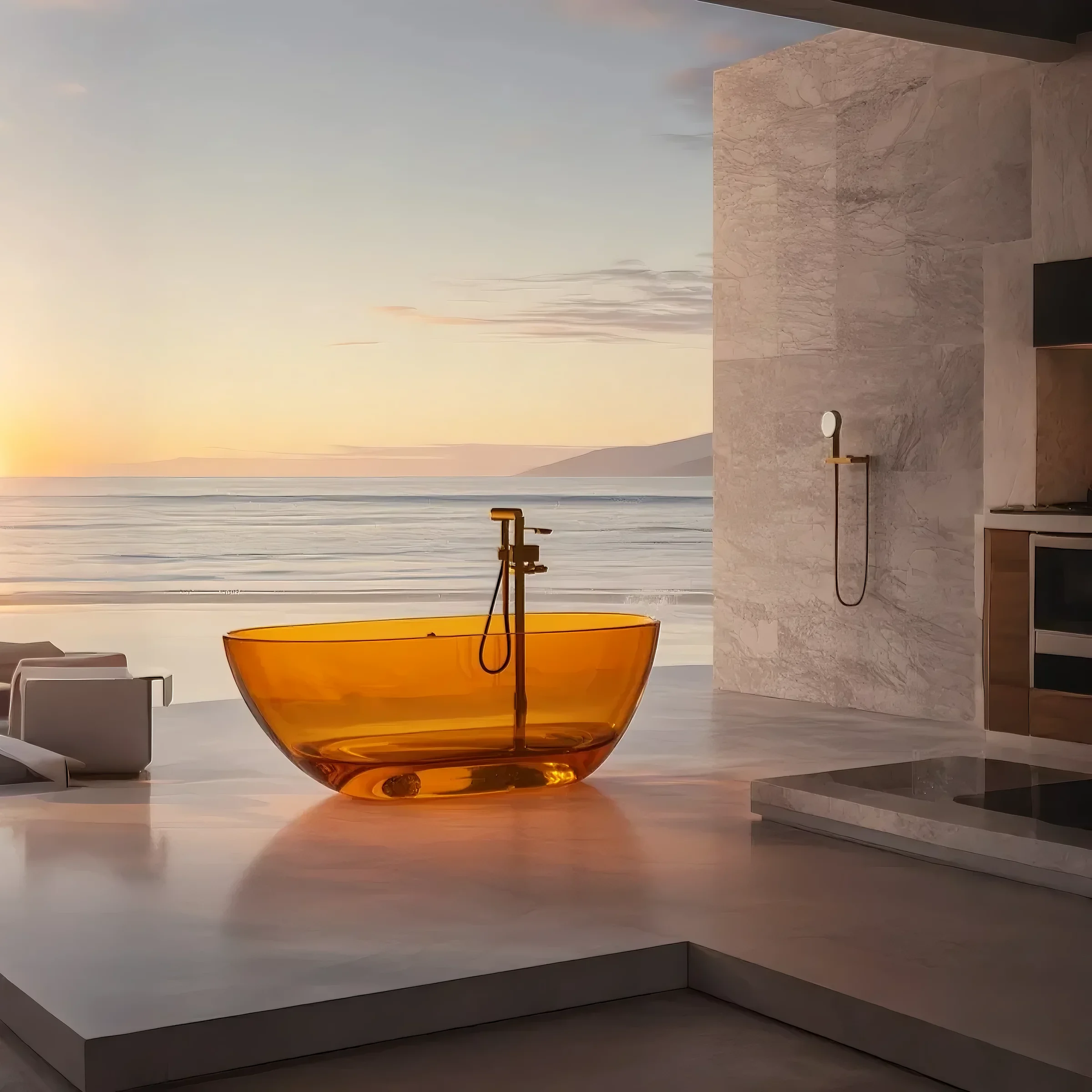 OCEANFLUX Acrylic Sculptural Bathtub Collection