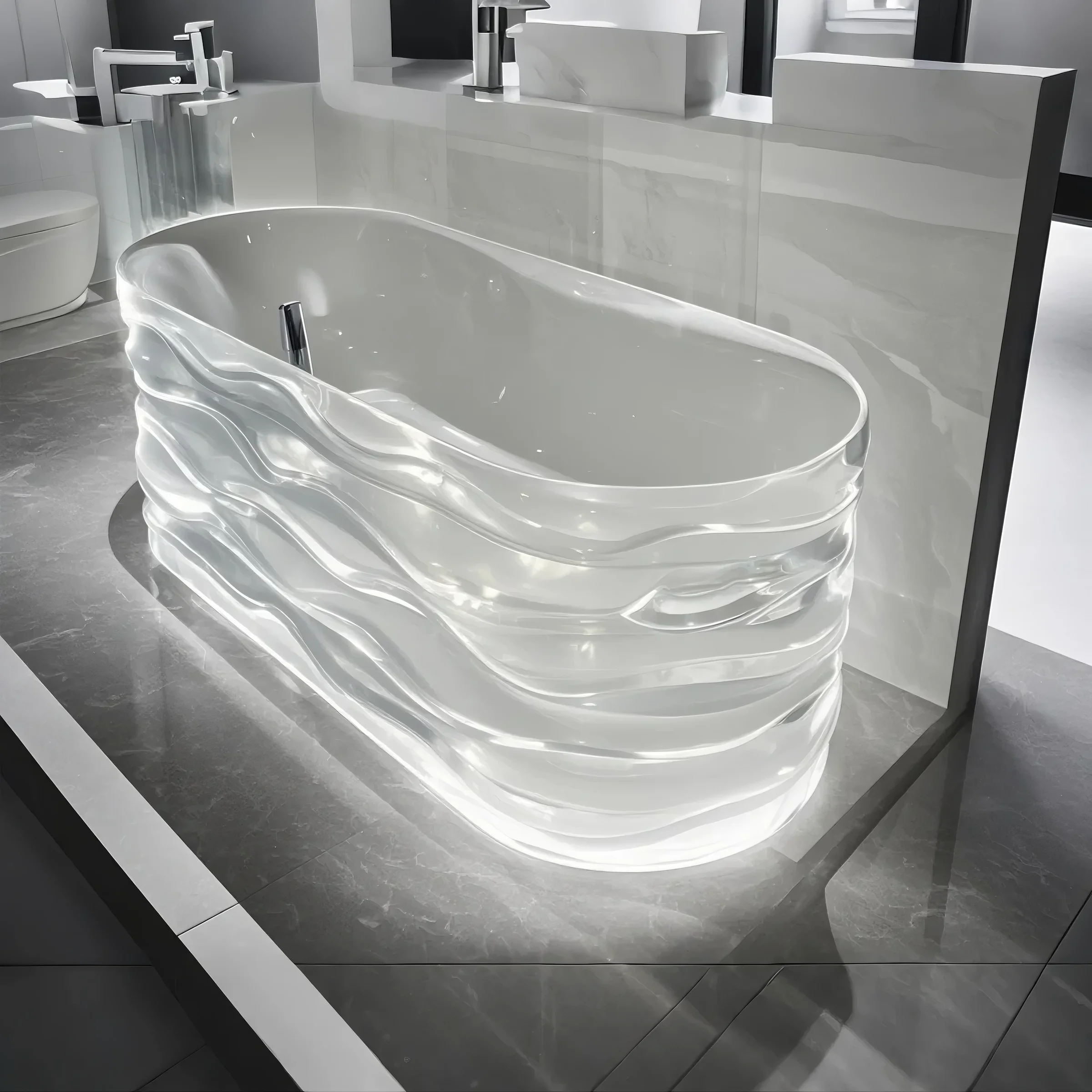 VITALUME Acrylic Flowing Bathtub Collection