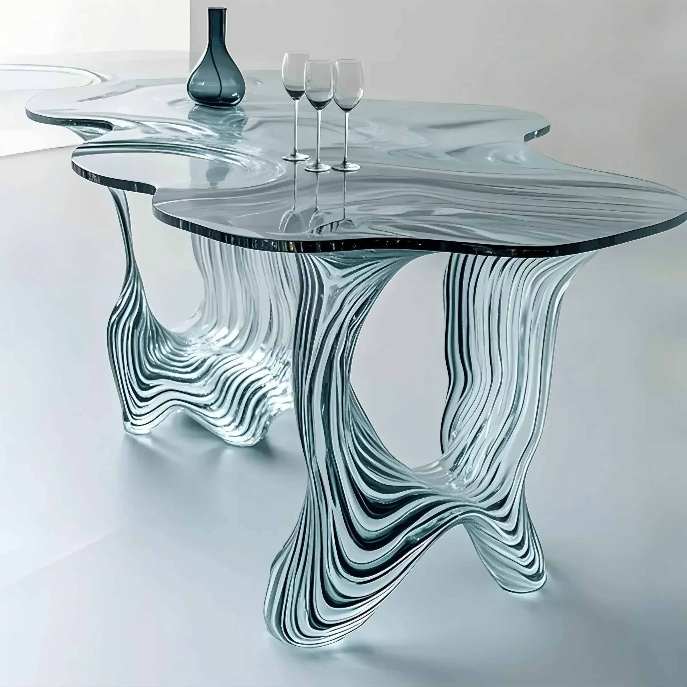 Waves of Crystal Dining Table