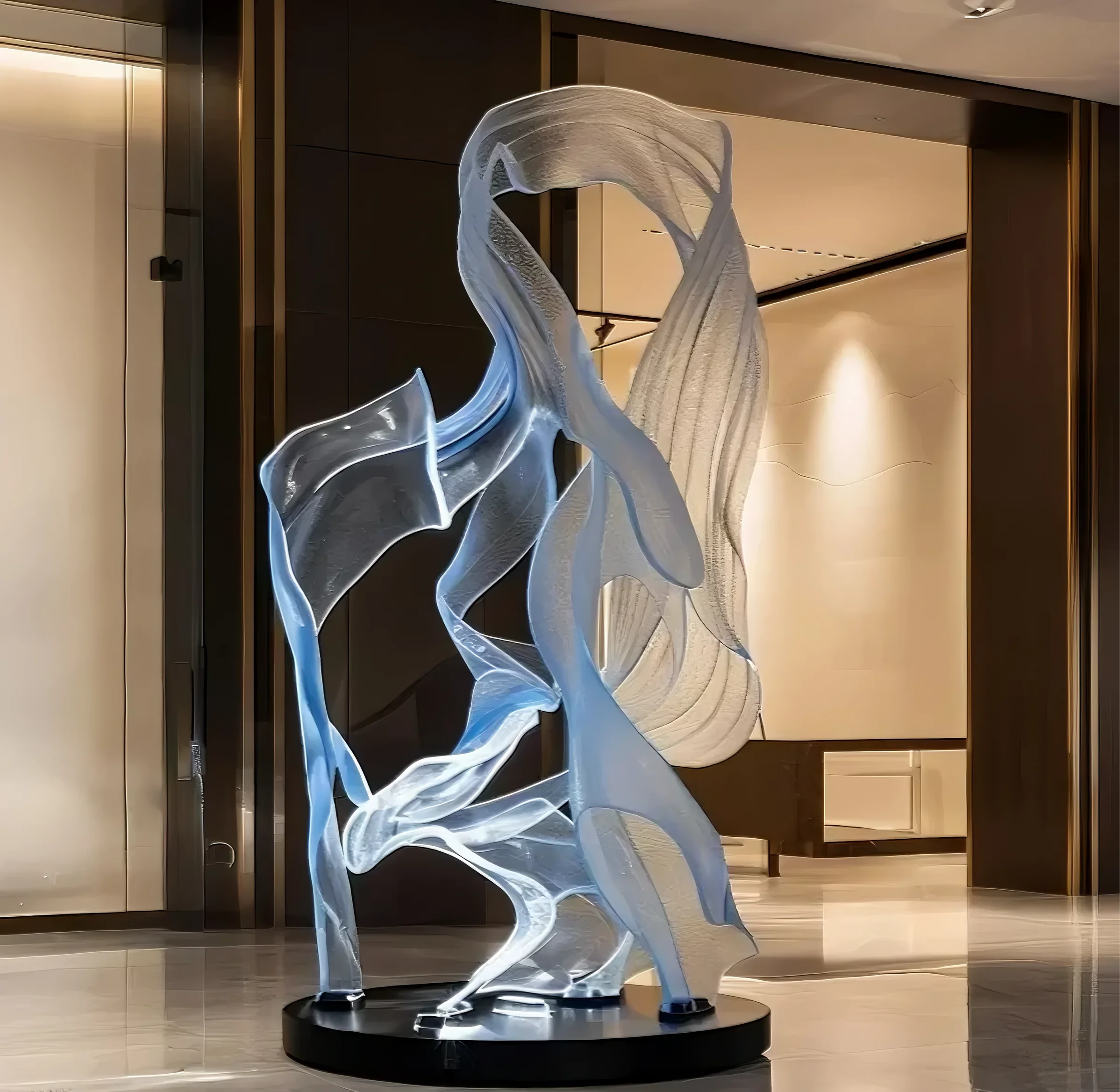 LUMINOUS FLOW Acrylic Art Sculpture