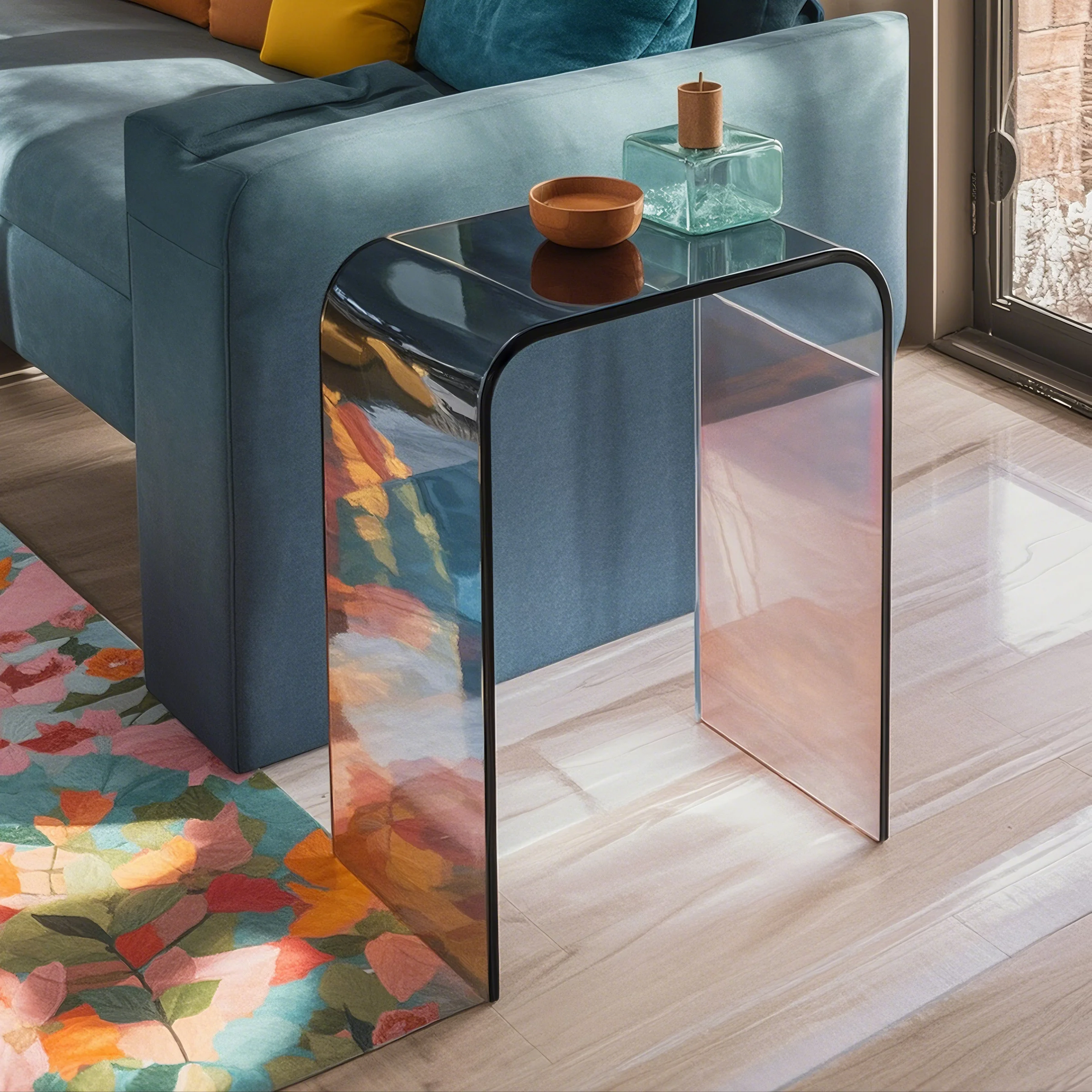 CURVIGLOW Acrylic C-Shaped Table Collection