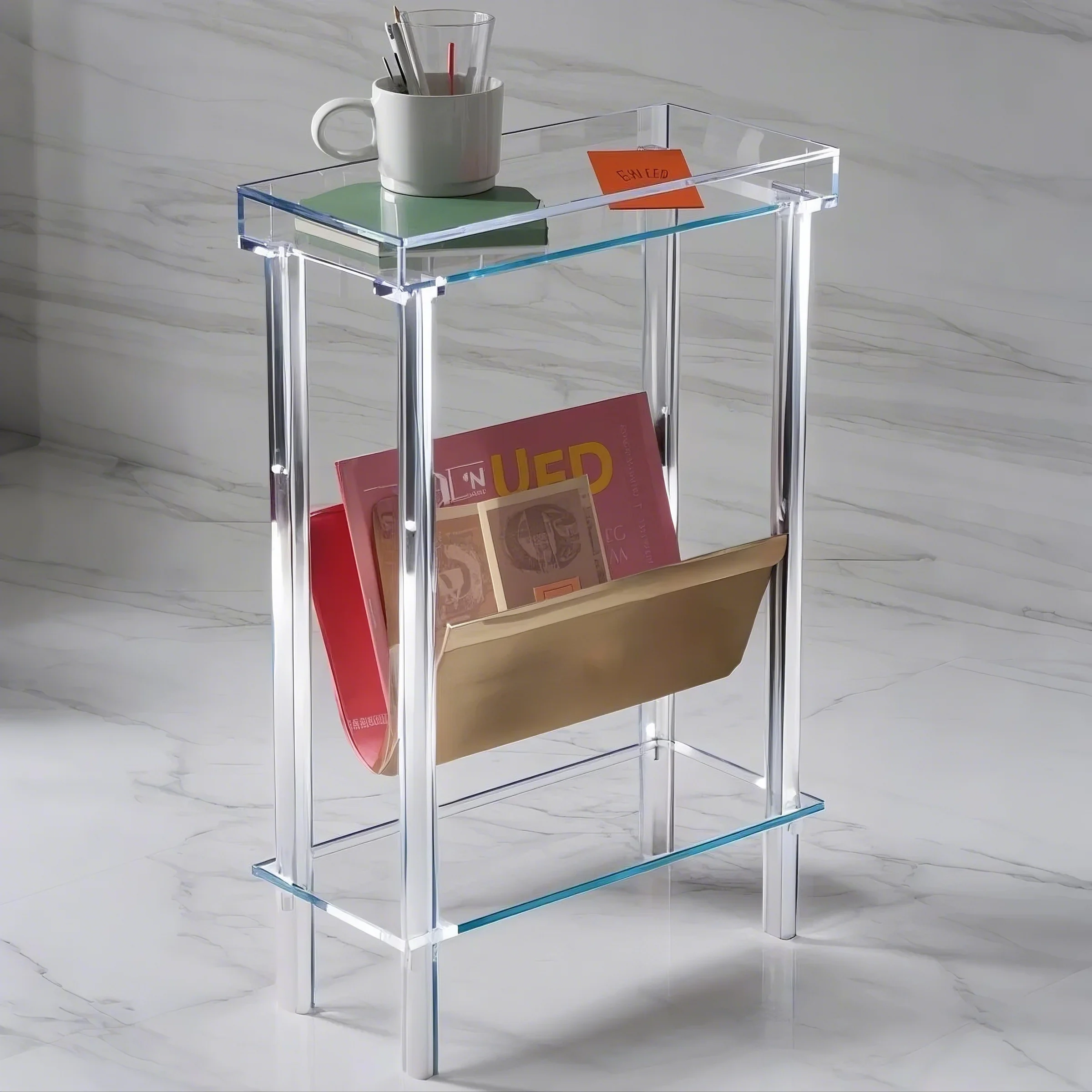 AURAPOCKET Acrylic Magazine Table Collection
