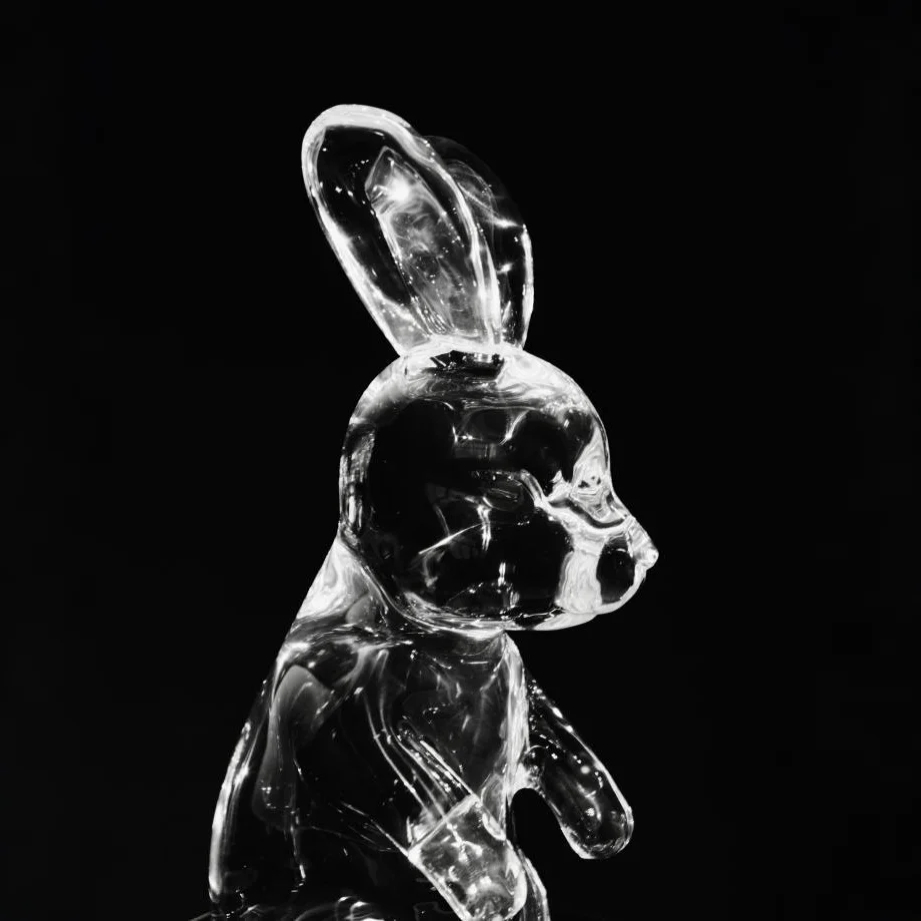 Little Hopper Acrylic Sculpture (Rabbit)