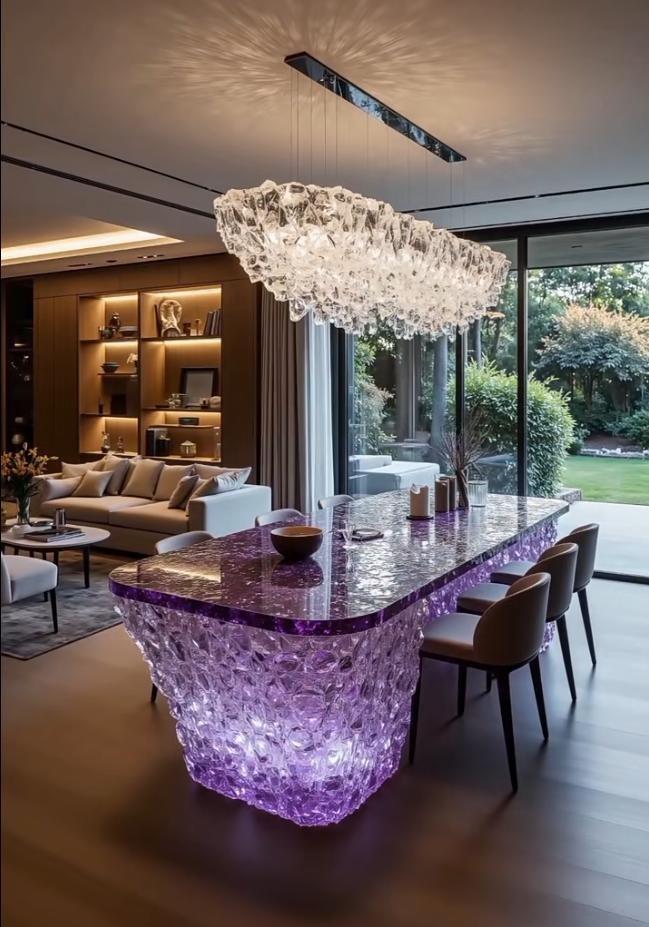 Radiant Amethyst Sculpture Island