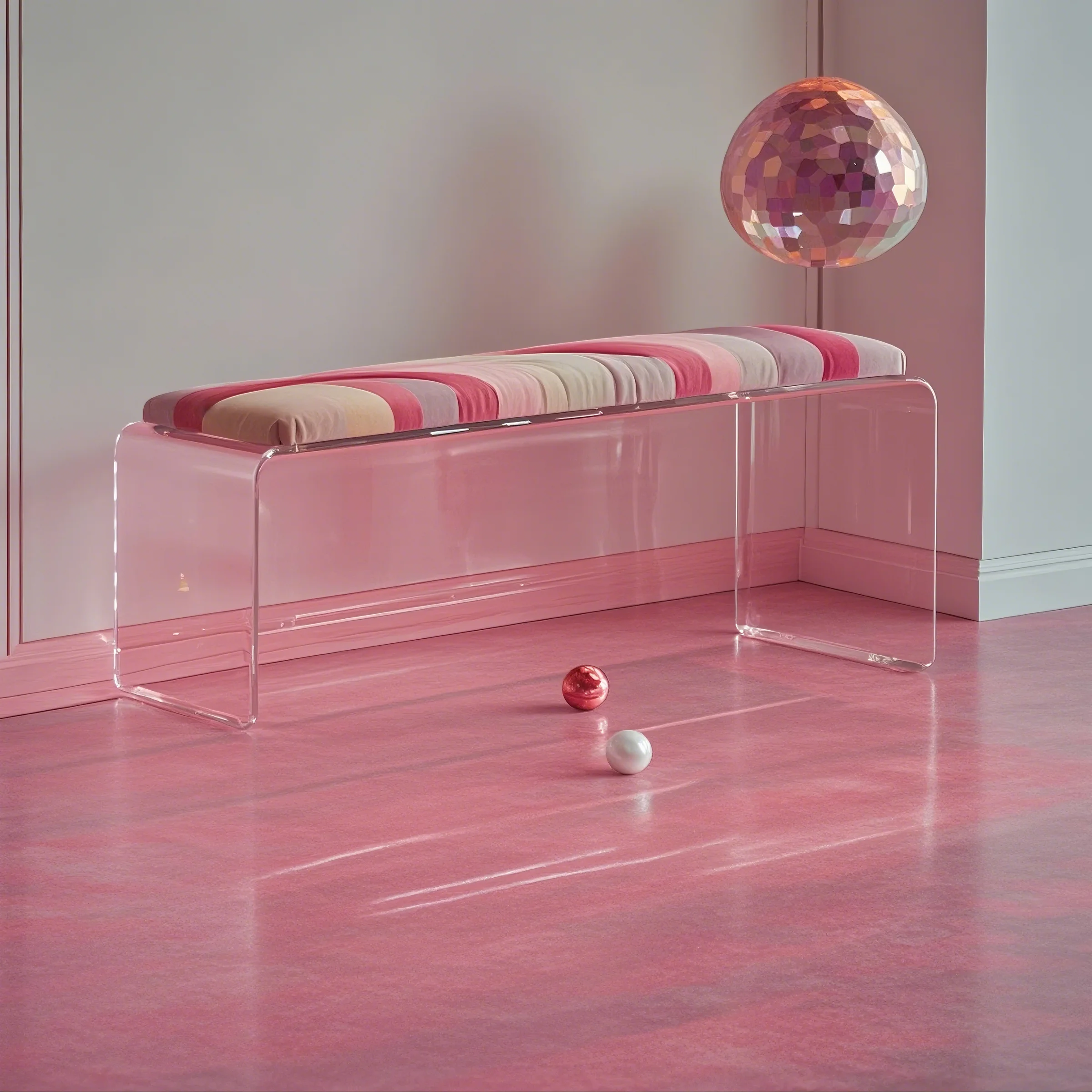STRIPESHIM Acrylic Lounge Bench Collection