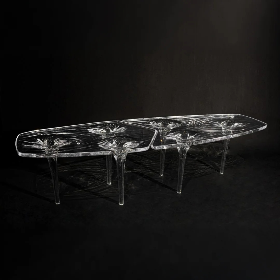 Vortex Bloom Acrylic Coffee Table