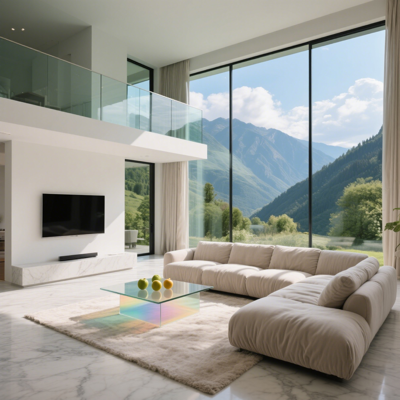 Aurora Prism Acrylic Coffee Table