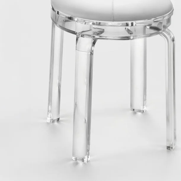 Velura Glacé Acrylic Stool