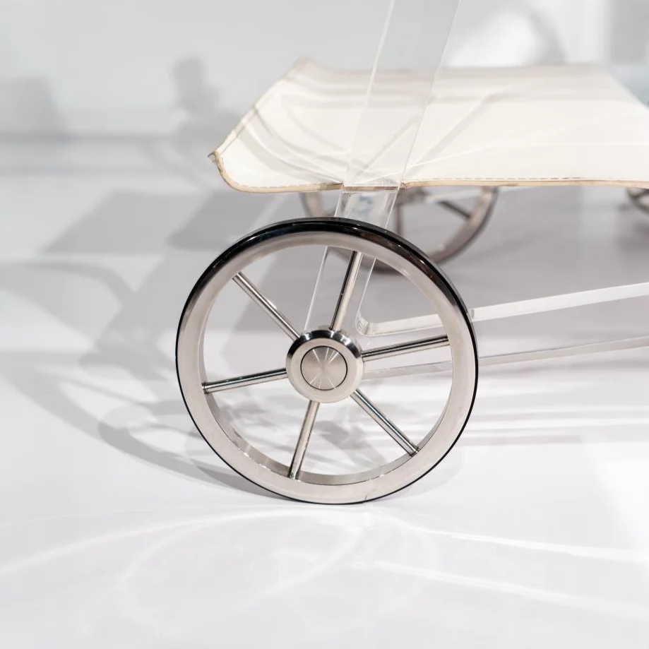 ClearVista Acrylic Tea Cart