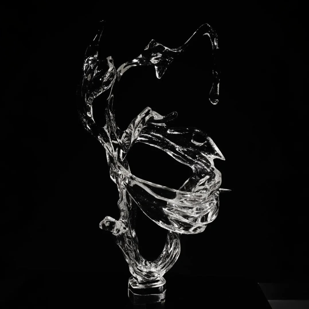 Aqua Splash Acrylic Sculpture (Wave)