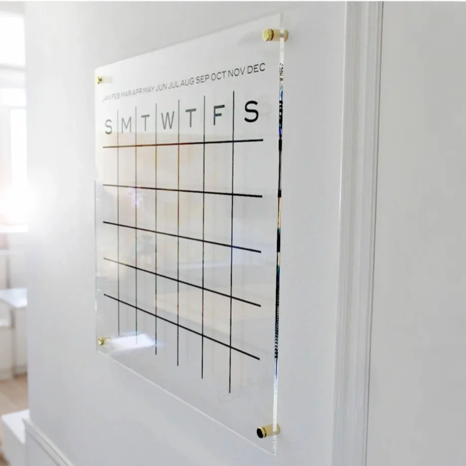Acrylic Wall-Mounted Monthly Planner