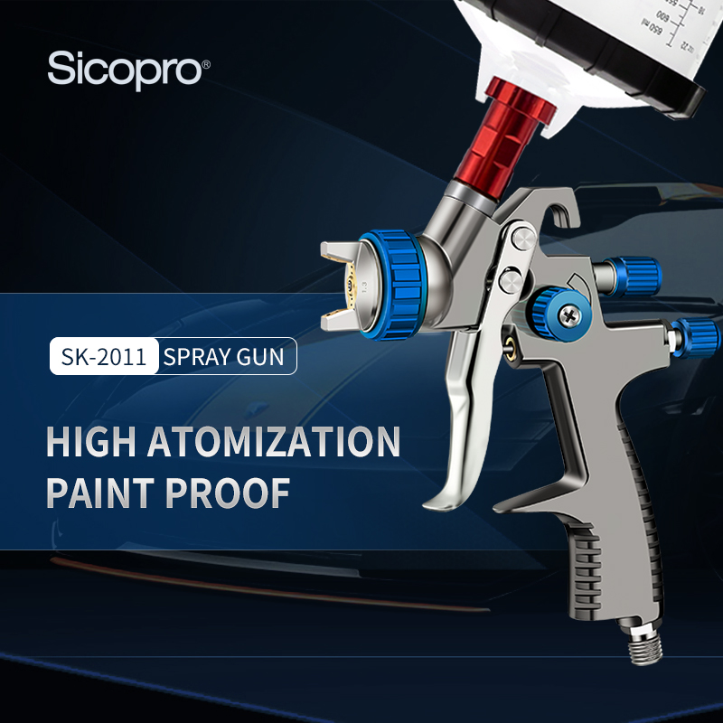 LVLP Gravity Spray Gun with 650ml PPS Cup System – Eco-Friendly Paint Sprayer with Precision Blue Controls for Automotive & Industrial Use