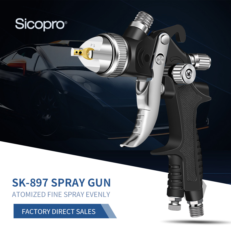 SICOPRO LVLP Gravity Spray Gun – High Atomization Spraying Tool for Automotive and Furniture Coating