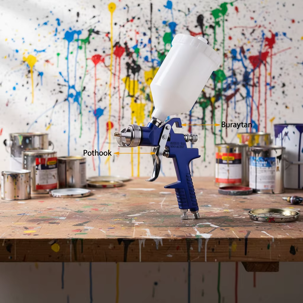 600ml Gravity Feed LVLP Spray Gun High Efficiency Coating Tool