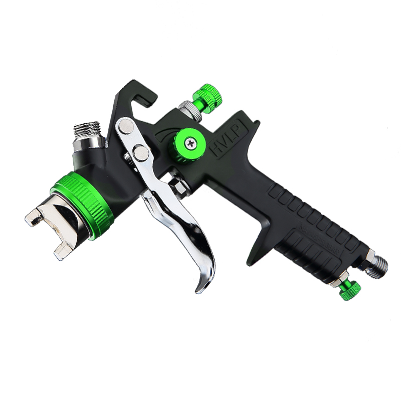 H-827A LVLP Spray Gun Kit with Aluminum Cup & Pressure Regulator – Full Accessories