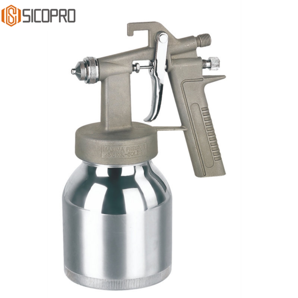 SICOPRO 472B High Pressure Suction Spray Gun with Aluminum Cup