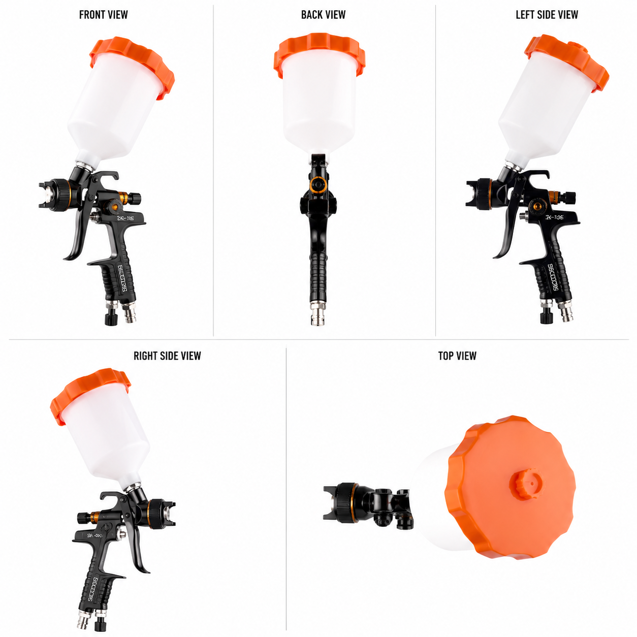 SK-106 Multi Angle HVLP Gravity Feed Spray Gun 600ML