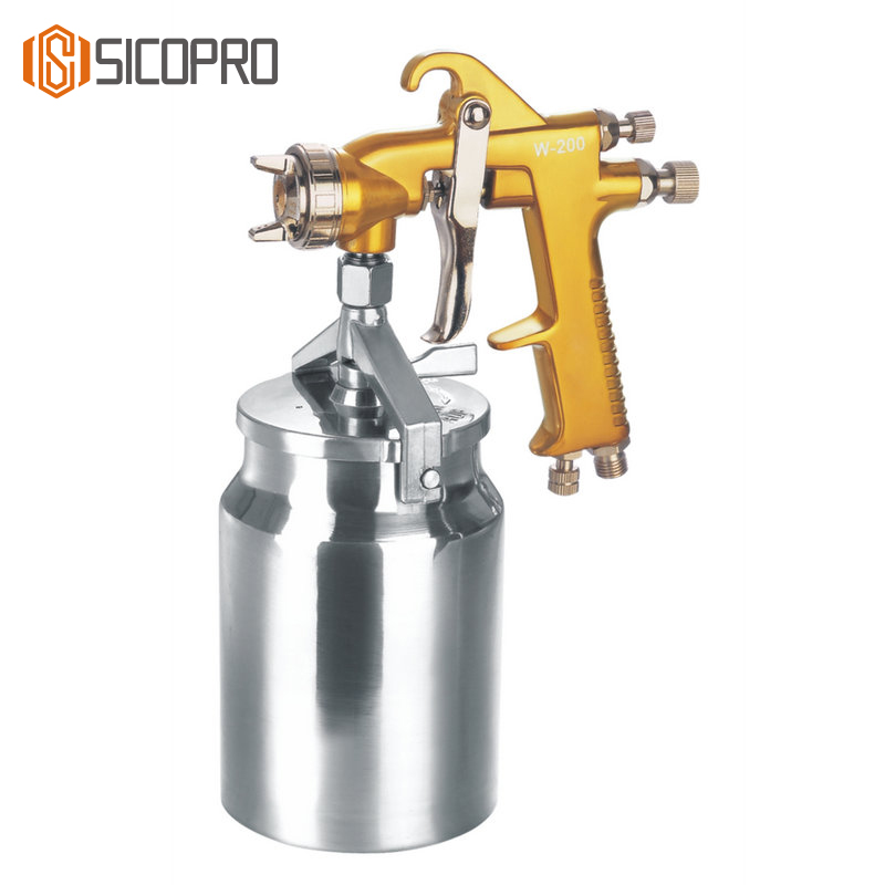 W-200 LVLP Suction Feed Spray Gun with Stainless Steel Cup – High Efficiency, Professional Finish