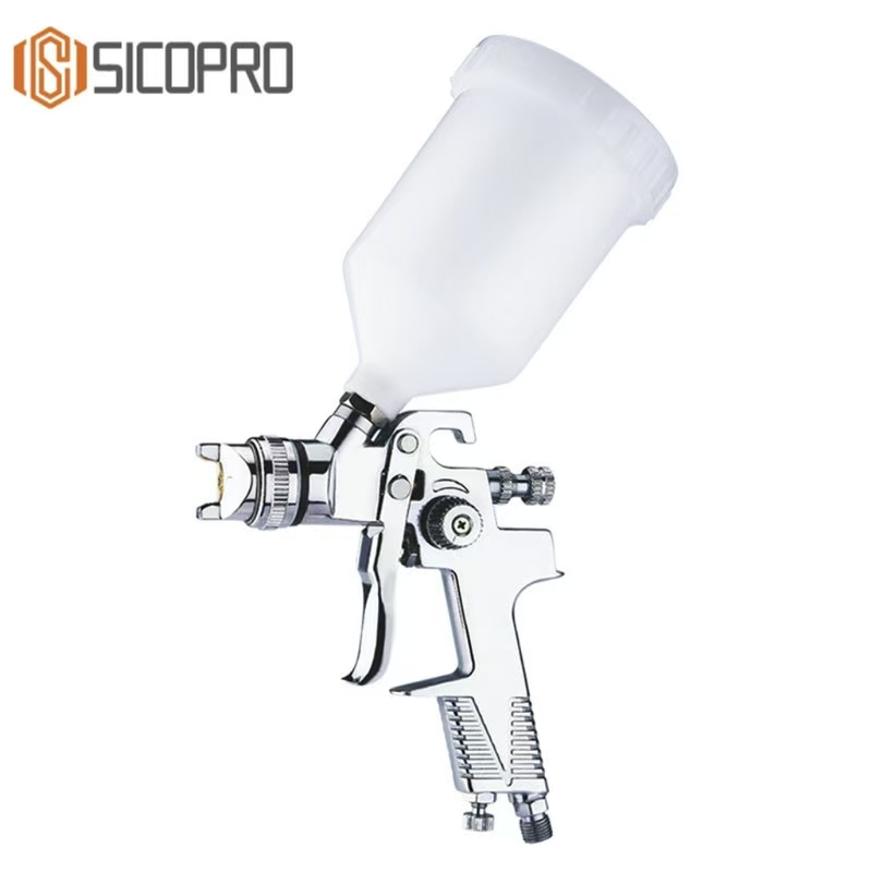 SICOPRO H-970P LVLP Plastic Cup Gravity Spray Gun for Automotive and DIY Painting