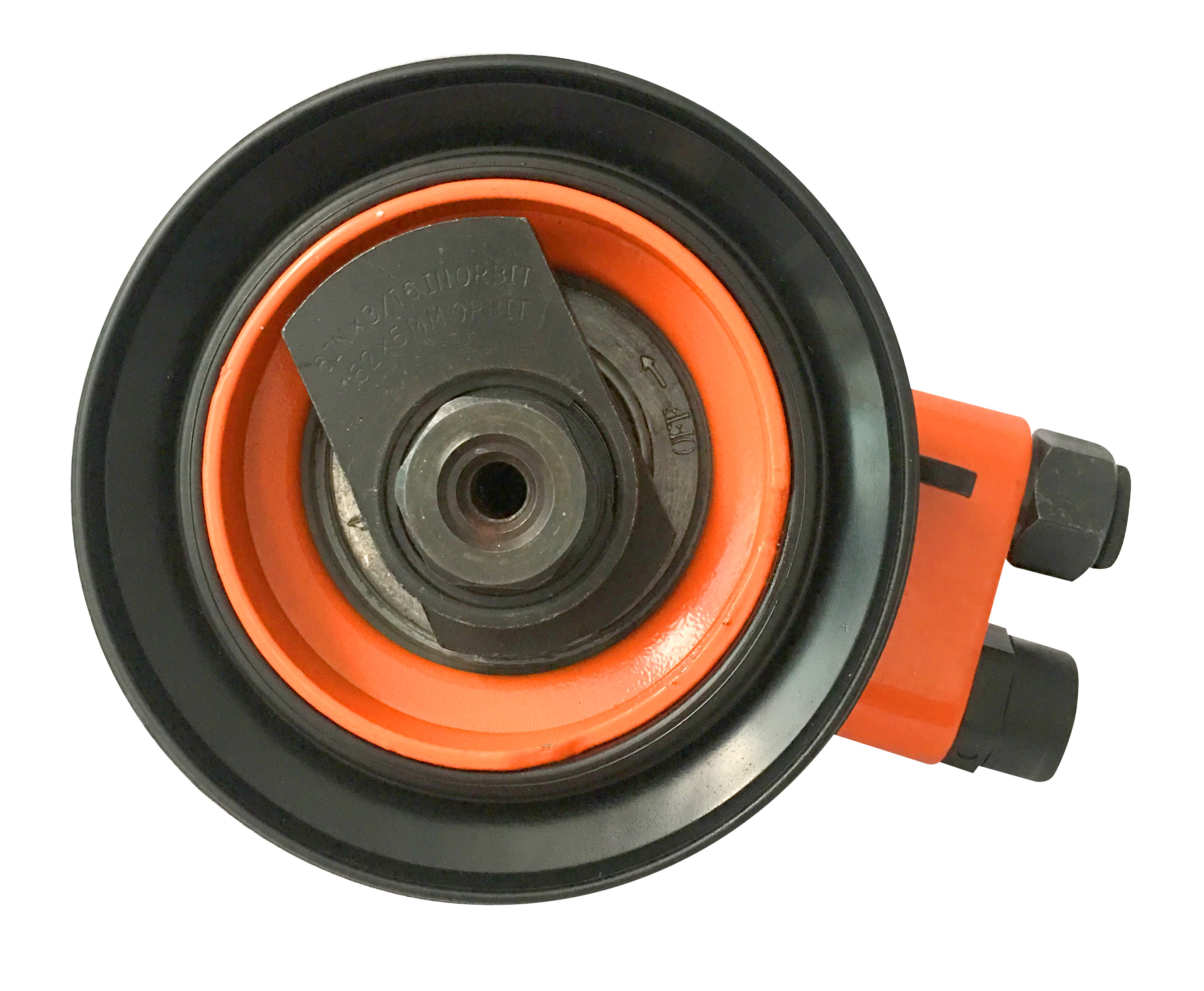 Industrial 6-Inch Pneumatic Orbital Sander with Serviceable Pad Mount